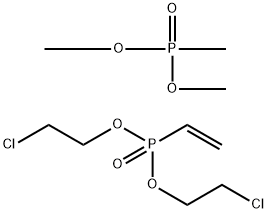 Phosphonic acid, ethenyl-, bis(2-chloroethyl) ester, polymer with dimethyl methylphosphonate Struktur