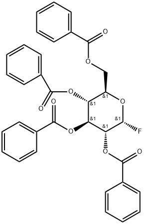 α-D-Glucopyranosyl fluoride, 2,3,4,6-tetrabenzoate Struktur