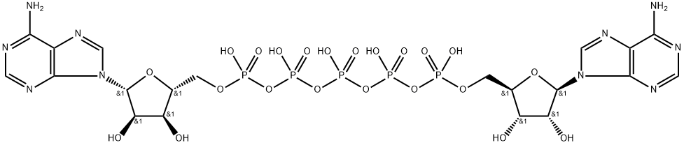 adenosine 5'-(hexahydrogen pentaphosphate), 5'->5'-ester with adenosine Struktur