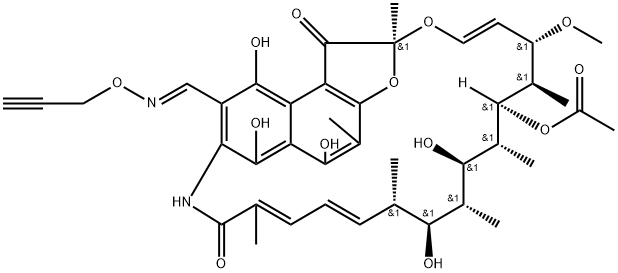 3-[(2-Propynyl)oxyiminomethyl]rifamycin SV Struktur