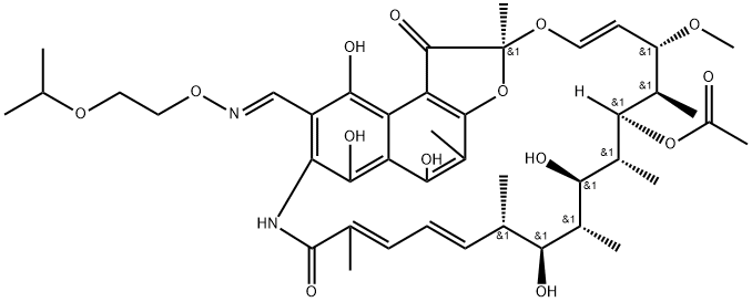 3-[(2-Isopropoxyethoxy)iminomethyl]rifamycin SV Struktur