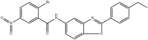 Benzamide, 2-bromo-N-[2-(4-ethylphenyl)-5-benzoxazolyl]-5-nitro- Struktur