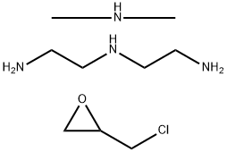 1,2-Ethanediamine, N-(2-aminoethyl)-, polymer with (chloromethyl)oxirane and N-methylmethanamine Struktur