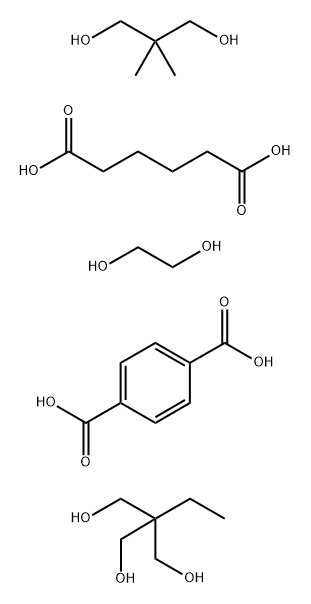 1,4-Benzenedicarboxylic acid, polymer with 2,2-dimethyl-1,3-propanediol, 1,2-ethanediol, 2-ethyl-2-(hydroxymethyl)-1,3-propanediol and hexanedioic acid Struktur