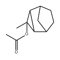 Tricyclo[3.2.1.02,4]octan-3-ol, 3-methyl-, acetate, (1-alpha-,2-ba-,3-ba-,4-ba-,5-alpha-)- (9CI) Struktur