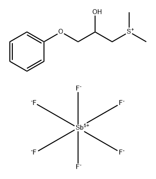 SulfoniuM, (2-hydroxy-3-phenoxypropyl)diMethyl-, (OC-6-11)-hexafluoroantiMonate(1-) (9CI) Struktur