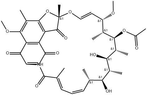 Rifamycin, 1,4-dideoxy-1,4-dihydro-8-O-methyl-1,4-dioxo- (9CI) Struktur