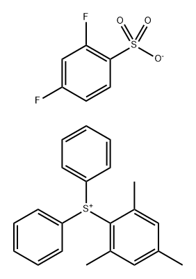 Diphenyl(2,4,6-trimethylphenyl)-sulfonium  salt with 2,4-difluorobenzenesulfonic acid(1:1) Struktur