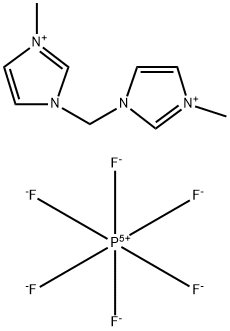 1H-Imidazolium, 3,3'-methylenebis[1-methyl-, hexafluorophosphate(1-) (1:2) Struktur