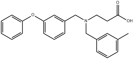 β-Alanine, N-[(3-methylphenyl)methyl]-N-[(3-phenoxyphenyl)methyl]- Struktur