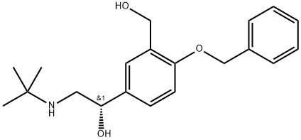 1,3-Benzenedimethanol, α1-[[(1,1-dimethylethyl)amino]methyl]-4-(phenylmethoxy)-, (α1S)- Struktur