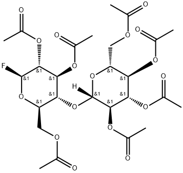 β-D-Cellobiosyl fluoride heptaacetate Struktur