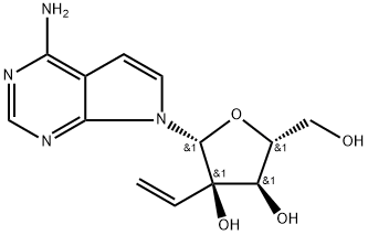 7H-Pyrrolo[2,3-d]pyrimidin-4-amine, 7-(2-C-ethenyl-β-D-ribofuranosyl)- Struktur