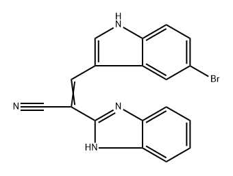 1H-Benzimidazole-2-acetonitrile, α-[(5-bromo-1H-indol-3-yl)methylene]- Struktur