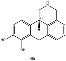 1H-Dibenz[de,h]isoquinoline-8,9-diol, 2,3,7,11b-tetrahydro-, hydrobromide (1:1), (11bS)- Struktur