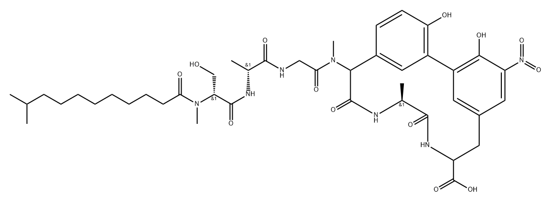 Arylomycin B2 Struktur