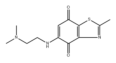 4,7-Benzothiazoledione, 5-[[2-(dimethylamino)ethyl]amino]-2-methyl- Struktur