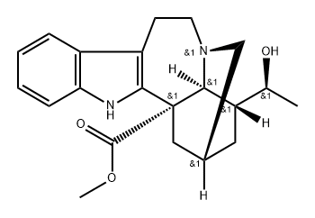 (4α,20S)-20-Hydroxyibogamine-18-carboxylic acid methyl ester Struktur