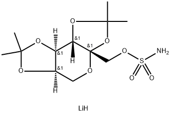 β-D-Fructopyranose, 2,3:4,5-bis-O-(1-methylethylidene)-, sulfamate, monolithium salt (9CI) Struktur