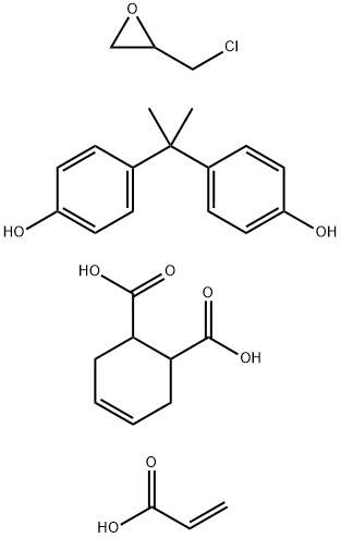 4,4′-(1-Methylethylidene)bisphenol polymer with (chloromethyl) oxirane, hydrogen 4-cyclohexene-1,2-dicarboxylate 2-propenoate Struktur