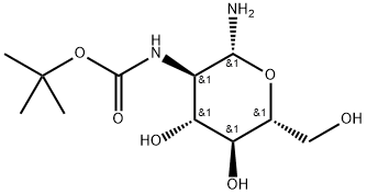 2N-Boc-amino-2-deoxy-b-D-glucopyranosylamine Struktur