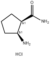 rel-(1R,2S)-2-Aminocyclopentanecarboxamide hydrochloride Struktur