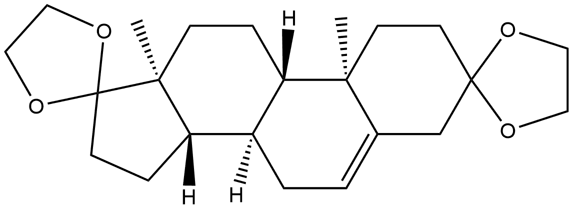 Androst-5-ene-3,17-dione, cyclic bis(1,2-ethanediyl acetal) Struktur