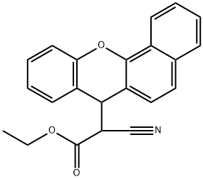 7H-Benzocxanthene-7-acetic acid, .alpha.-cyano-, ethyl ester Struktur