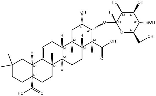 Medicagenic acid-3-O-glucopyranoside Struktur