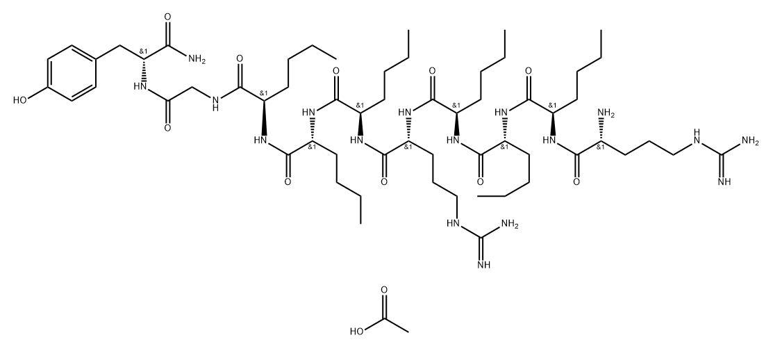 Delmitide acetate Struktur