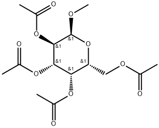 α-D-Galactopyranoside, methyl, 2,3,4,6-tetraacetate Struktur