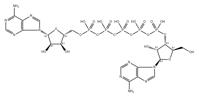 adenosine 3'-(hexahydrogen pentaphosphate), 3'->5'-ester with adenosine Struktur