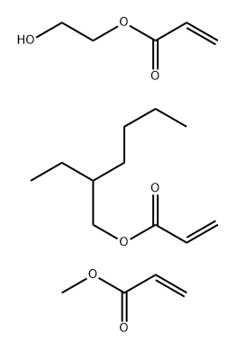 2-Ethylhexyl 2-propenoate polymer with 2-hydroxyethyl 2-propenoate and methyl 2-propenoate Struktur