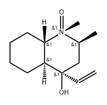 4(equatorial)-Ethenyl-1,2(axial)-dimethyl-trans-decahydroquinol-4-ol,N -oxide Struktur