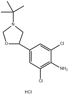 Benzenamine, 2,6-dichloro-4-[3-(1,1-dimethylethyl)-5-oxazolidinyl]-, hydrochloride (1:) Struktur