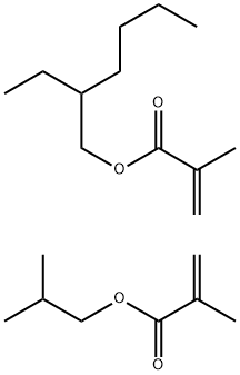 2-Propanoic acid, 2-methyl-, 2-ethylhexyl ester, polymer with 2-methylpropyl 2-methyl-2-propenoate Struktur