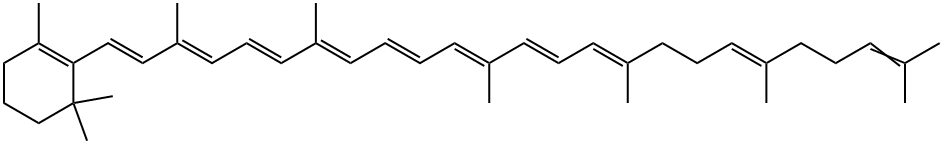 β,ψ-Carotene, 7',8'-dihydro- Struktur