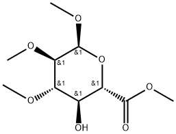 Methyl 2-O,3-O-dimethyl-α-D-glucopyranosiduronic acid methyl ester Struktur