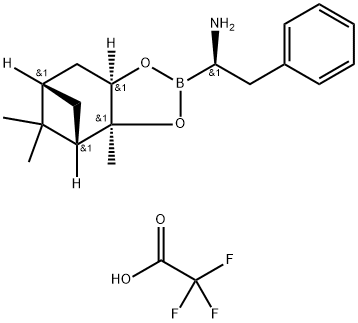 (R)-BoroPhe-(+)-Pinanediol-CF3CO2H Struktur