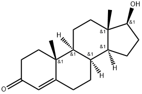 Androst-4-en-3-one, 17-hydroxy-, (8α,17β)- Struktur