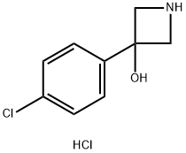 3-Azetidinol, 3-(4-chlorophenyl)-, hydrochloride (1:1) Struktur