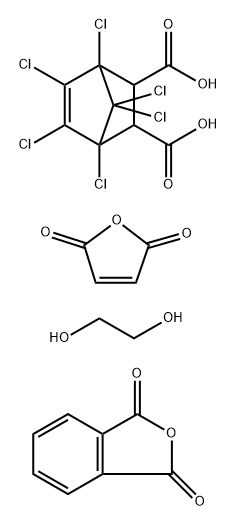 Ethyleneglycol, polymer with maleic anhydride, phthalic anhydride and 1,4,5,6,7,7-Hexachlorobicyclo [2.2.1]hept-5-ene-2,3-dicarboxylic acid Struktur