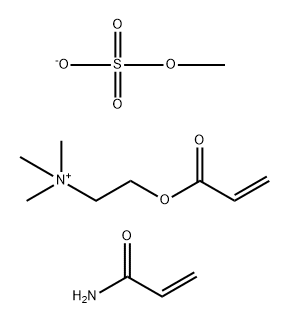 Ethanaminium, N,N,N-trimethyl-2-(1-oxo-2-propenyl)oxy-, methyl sulfate, polymer with 2-propenamide Struktur