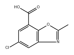 5-chloro-2-methylbenzo[d]oxazole-7-carboxylic acid Struktur