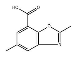 2,5-dimethylbenzo[d]oxazole-7-carboxylic acid Struktur