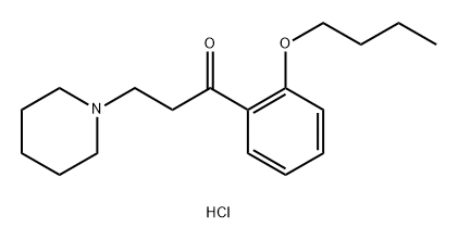 1-Propanone, 1-(2-butoxyphenyl)-3-(1-piperidinyl)-, hydrochloride (1:1) Struktur