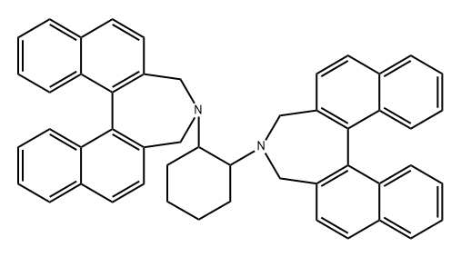 (11bS,11'bS)-4,4'-(R,2R)-1,2-cyclohexanediylbis[4,5-dihydro-H-Dinaphth[2,1-c:1',2'-e]azepine Struktur