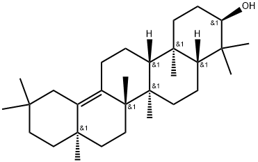 Olean-13(18)-en-3-ol, (3α)- Struktur