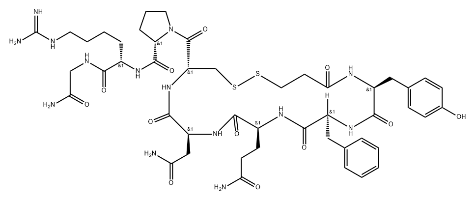 vasopressin, deamino-homo-Arg- Struktur