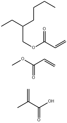 2-Propenoic acid,2-methyl-, polymer with 2-ethylhexyl 2-propenoate and methyl 2-propenoate Struktur